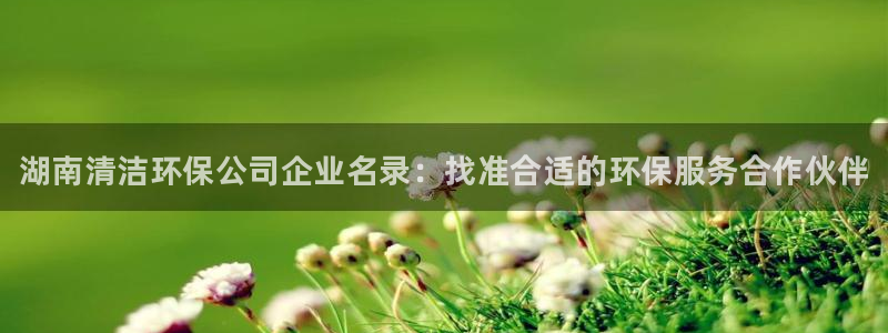 <h1>凯发k8官网下载中文在线</h1>湖南清洁环保公司企业名录：找准合适的环保服务合作伙伴